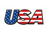 Sticker lettre USA avec drapeau