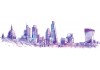 Sticker fresque mural skyline de Londres