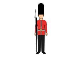 Sticker garde royal dessin