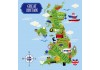 Sticker mural carte de l'angleterre