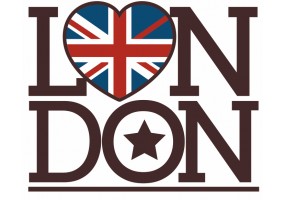 Sticker London avec un coeur