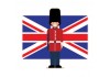 Sticker garde royal drapeau anglais