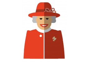 Sticker reine queen d'angleterre