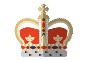 Sticker couronne de la reine d'angleterre