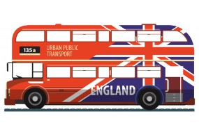 Sticker mural bus design