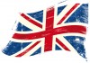 Autocollant drapeau flottant vintage de londres