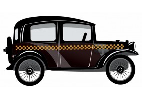Sticker London taxi vintage