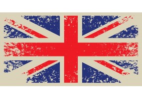Sticker vintage drapeau UK