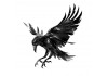 Sticker Corbeau en vol
