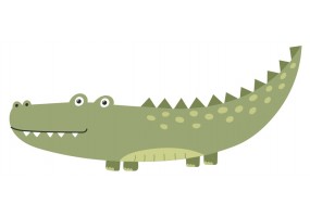 Sticker crocodile leve queue