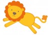 Sticker lion saute