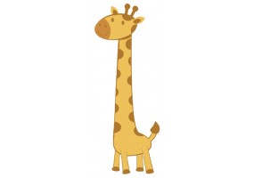 Sticker girafe gros cou