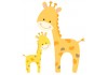 Sticker famille girafe se promène