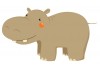 Sticker hippopotame avec une dent