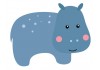 Sticker hippo mignon pour chambre bébé