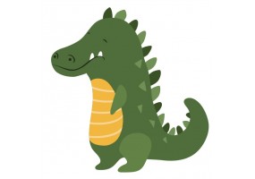 Sticker bebe crocodile debout