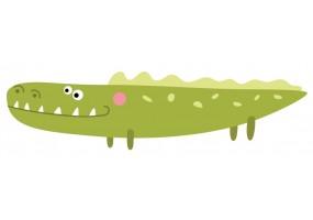 Sticker crocodile gros yeux