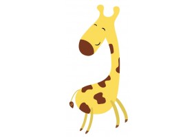 Sticker girafe rigolotte