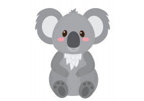 Sticker petit koala mural