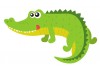 Sticker crocodile tire langue