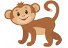 Sticker singe marche heureux