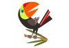 Sticker oiseau toucan pour chambre