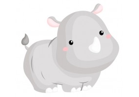 Sticker petit bebe hippo