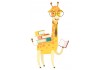 Sticker girafe en lecture