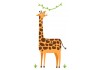 Sticker girafe mange sa plante