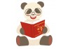 SticSticker panda avec sa lecture