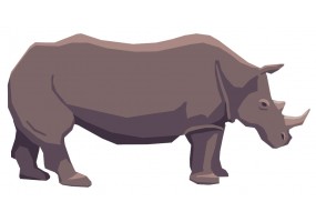 Sticker rhinoceros grand