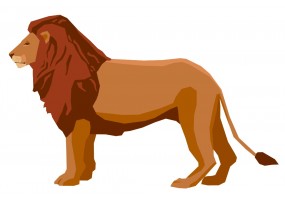 Sticker lion adulte