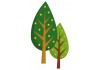 Sticker arbres vert en long