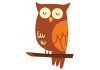 Sticker hibou dort