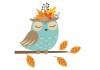 Sticker oiseau dort sur branche