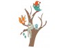 Sticker arbre avec oiseau sur branche