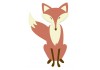 Sticker renard pastel