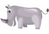 Sticker enfant Animaux jungle Rhinocéros
