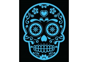 Stickers muraux en PVC non toxique SA888 Motif tête de mort et