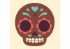 Sticker tete de mort marron