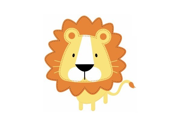 Sticker Lion tout rond 