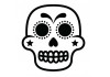 Sticker tete de mort mexique