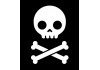 Sticker tete de mort pirate