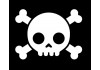 Sticker drapeau tete de mort pirate