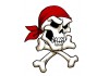 Sticker tete de mort pirate