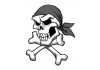 Sticker tete de mort pirate