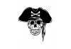 Sticker tete de mort pirate