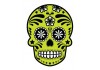 Sticker tete de mort vert