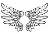 Autocollant ange aile