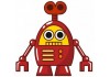 Sticker Enfant Robot Rouge